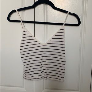 Adorable Striped V neck Tank